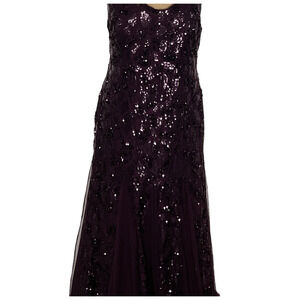 Alex Evenings Purple Sequin Dress